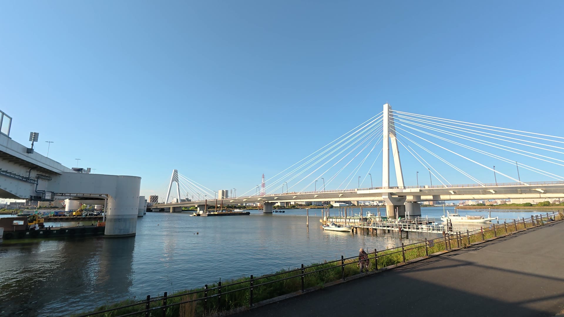 大師橋と多摩川